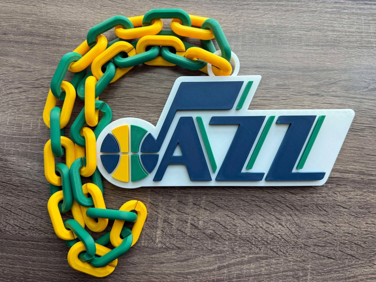 Utah Jazz Oversized Necklace, Pendant Chain