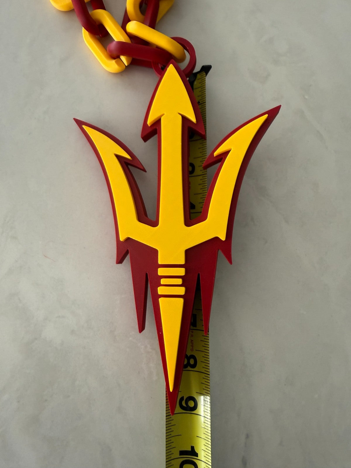 Arizona State Sun Devils Oversized Necklace, Chain "Fear The Fork"