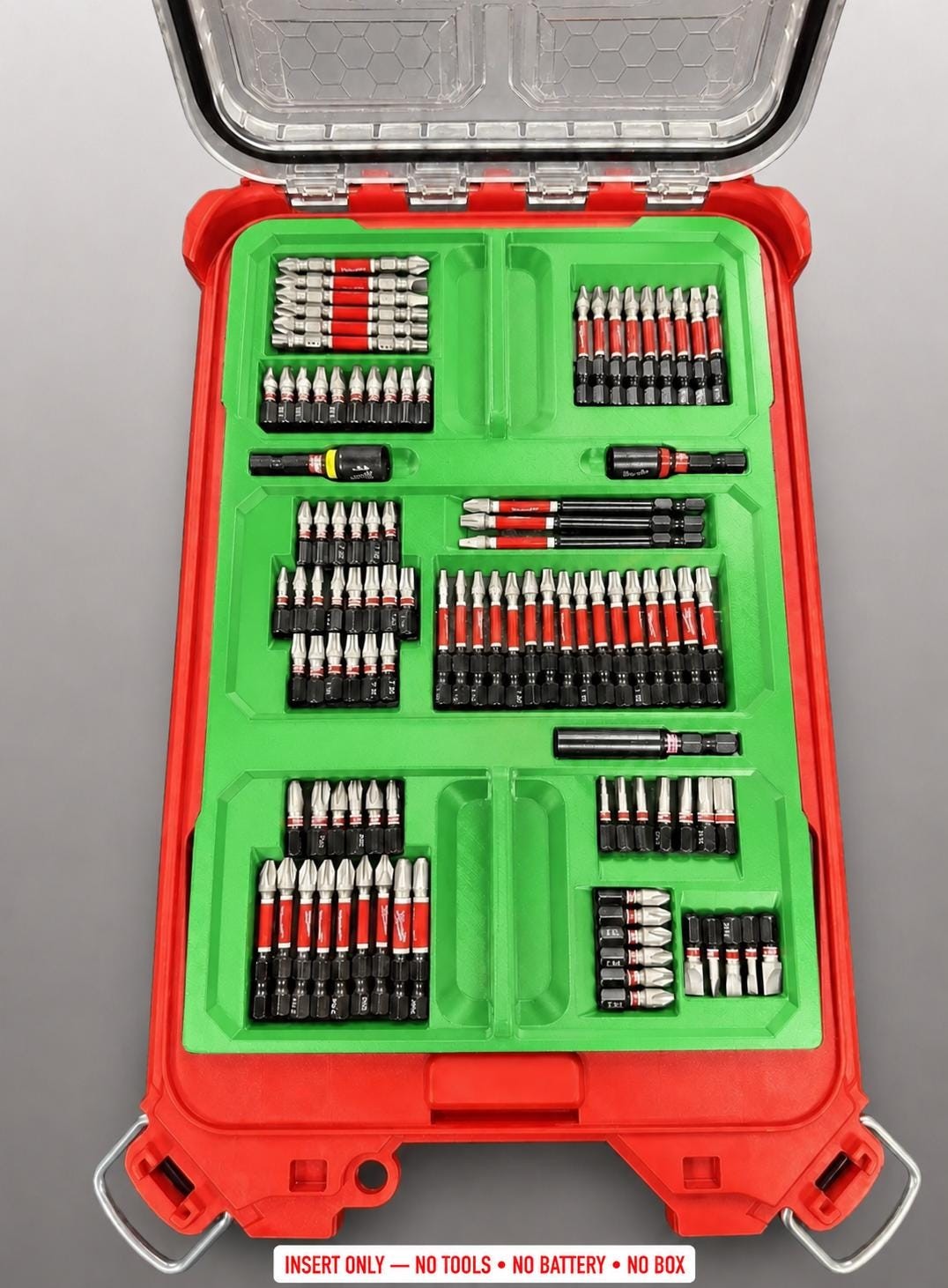 Milwaukee Packout Insert for PACKOUT SHOCKWAVE Driver Bit 00pc | 3D Printed