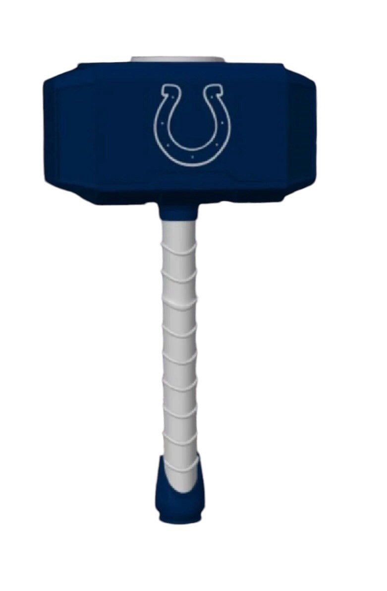 Colts Football Themed Mjolnir Thor's Hammer