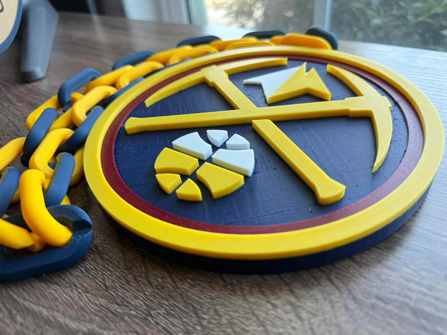 Denver Nuggets Logo Oversized Necklace, Pendant Chain