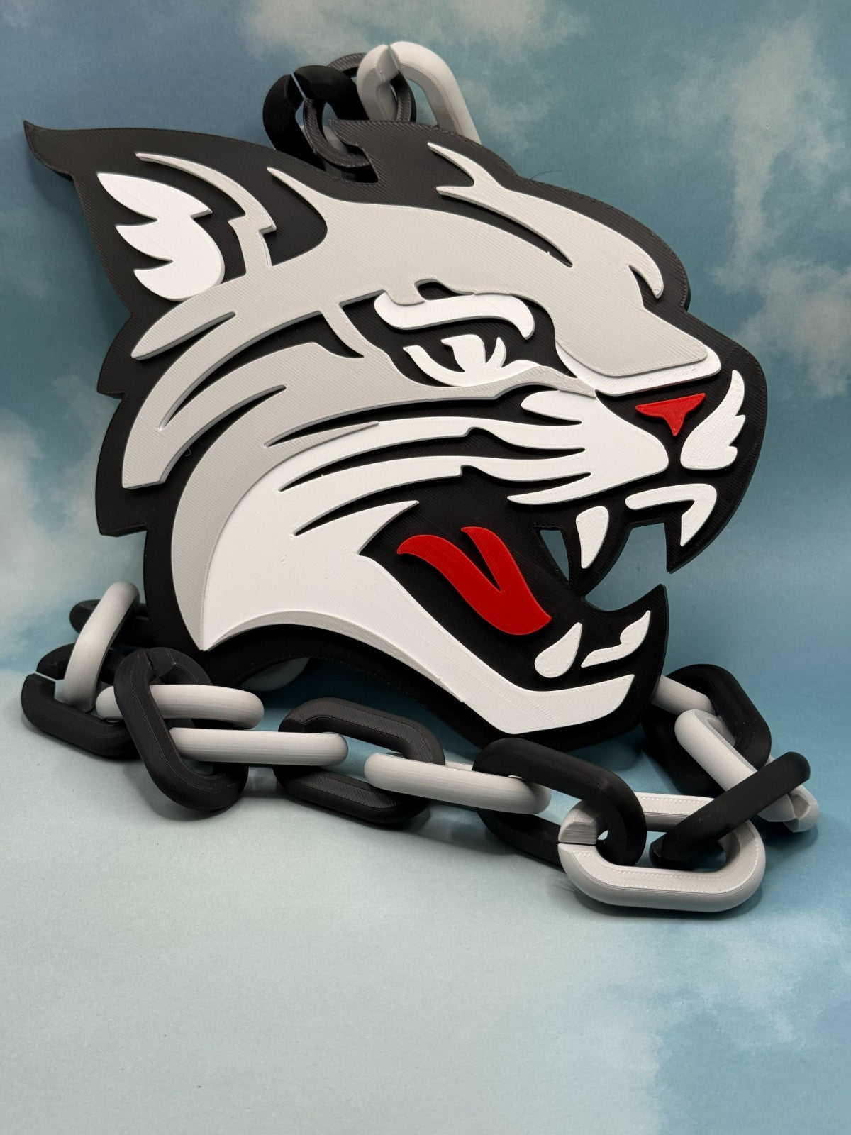Davidson Wildcats Oversized Necklace, Hype Chain Handmade 3D Printed