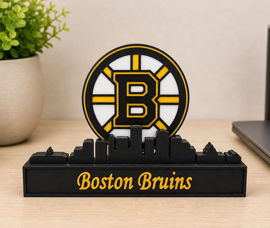 Boston Bruins 9” Skyline Ice Hockey Office Desk Decor Sign Man Cave Unique Gift