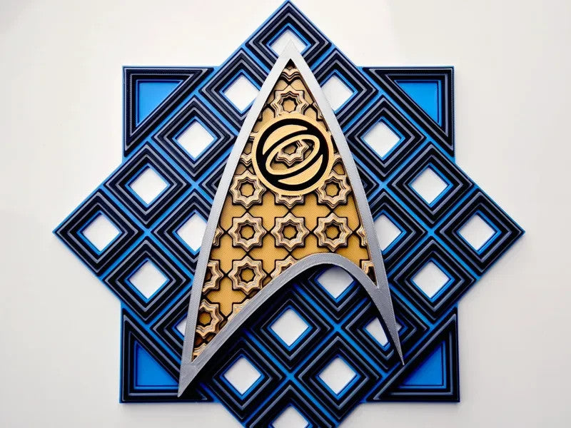 Star Trek Wall Art Or Display 3D printed Grid Mosaic