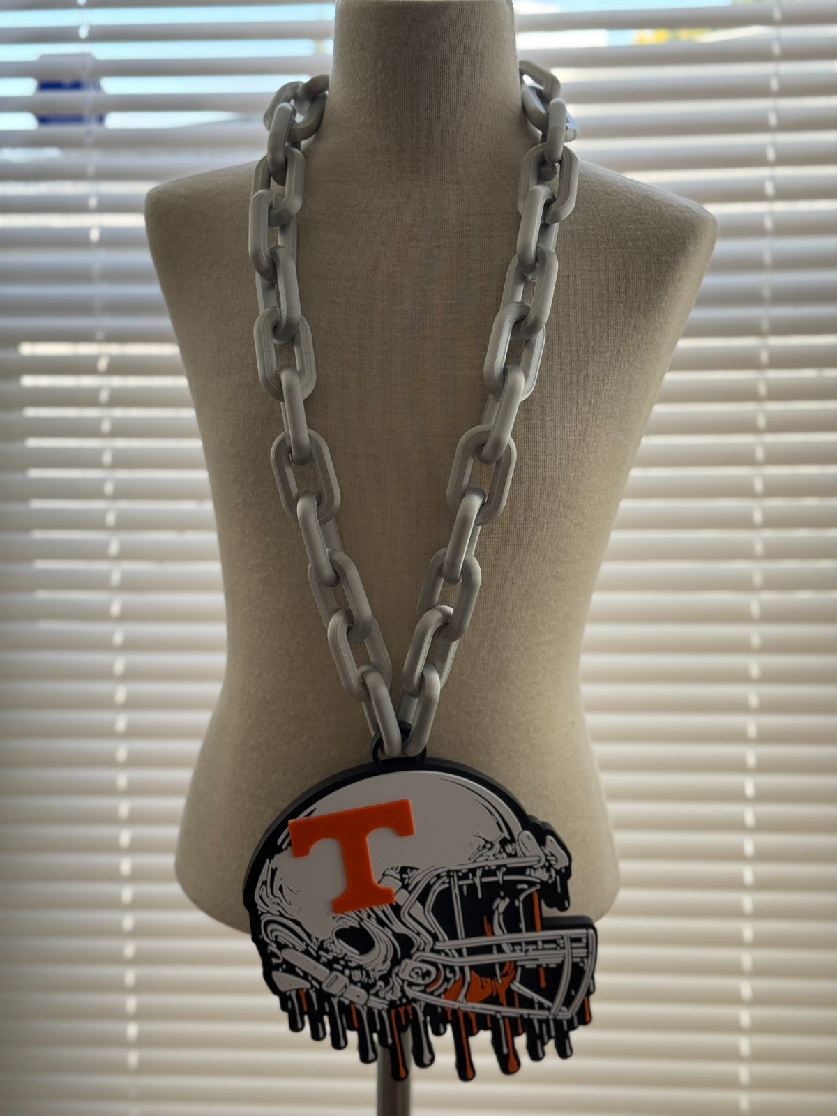 Tennessee Volunteers Oversized Helmet & Drip Hype Chain 'Go Vols' Handmade