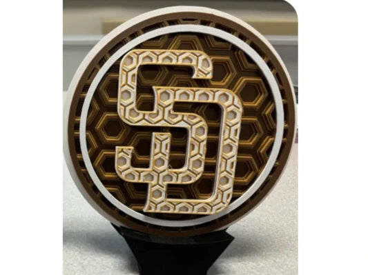 San Diego Padres Wall Art Or Display 3D printed Dimensional Mosaic