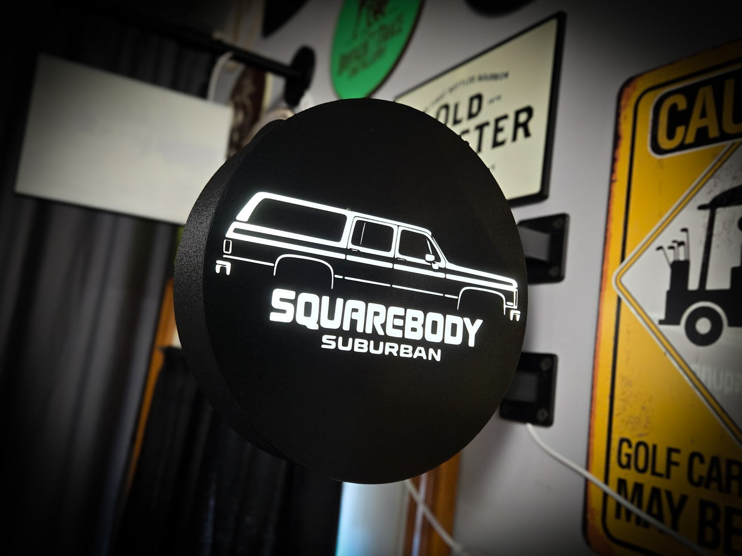 SQUAREBODY SUBURBAN 12 Inch Light Box LED Sign 3D Printed Wall Decor Man Cave