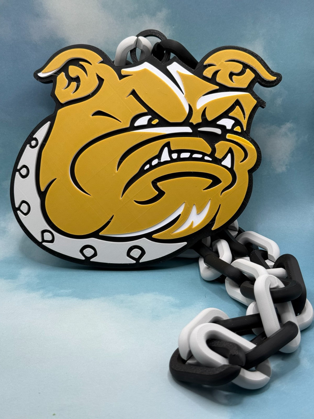 Bryant Bulldogs Oversized Necklace, Turnover Hype Chain HandMade 3D Printed