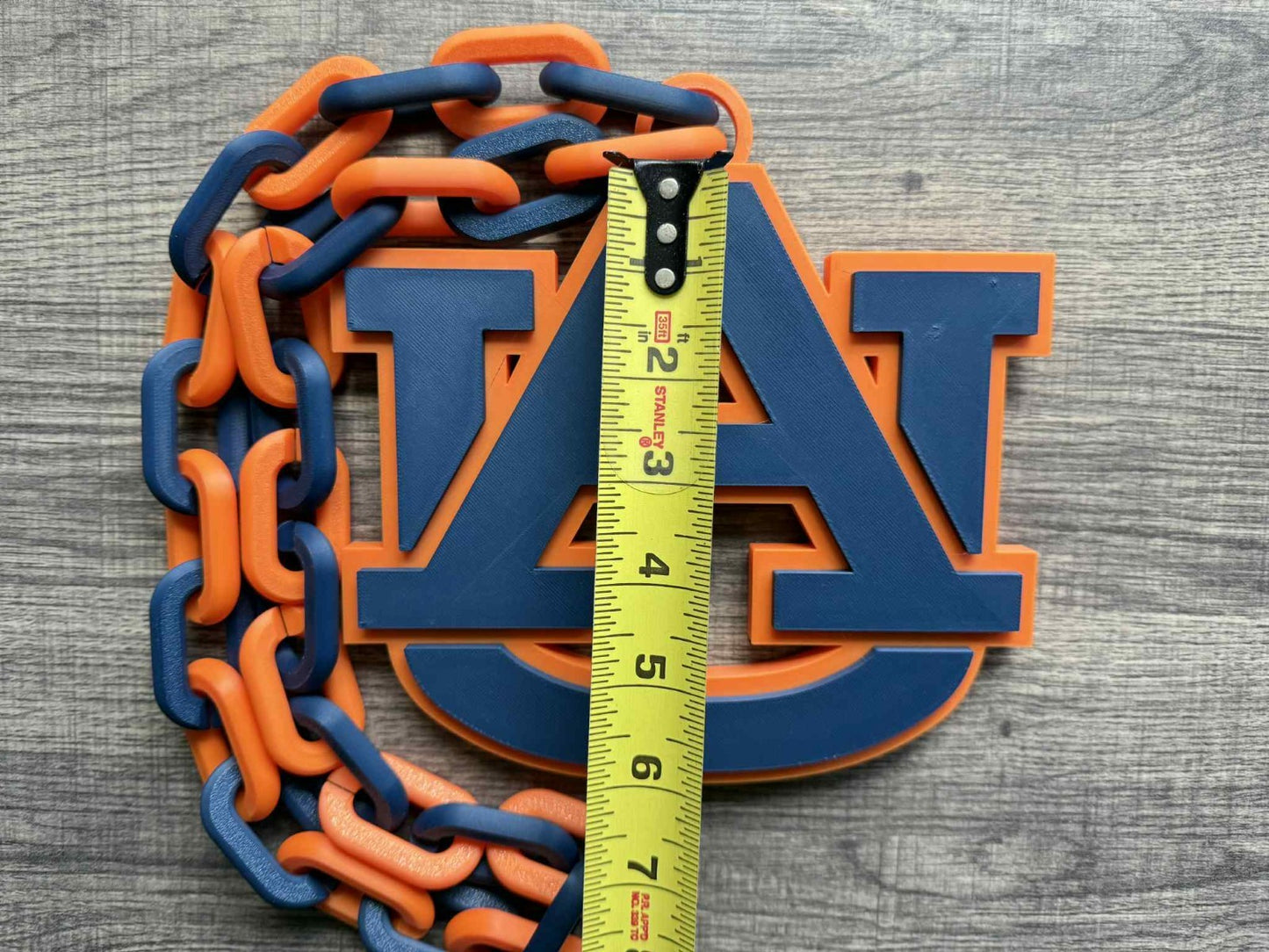 Auburn Tigers Logo Oversized Necklace, Hype Chain [Made To Order]