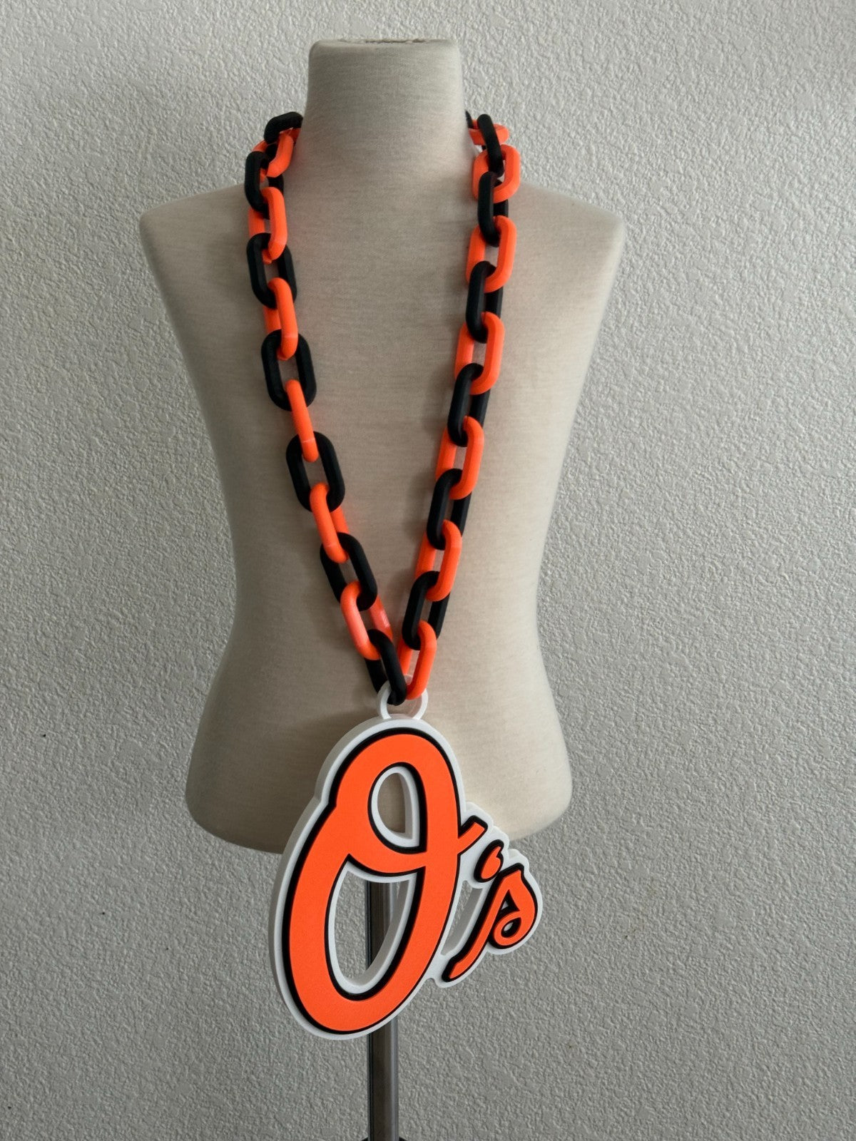 Baltimore Orioles Oversized Necklace Pendant Turnover Chain HandMade 3D Printed