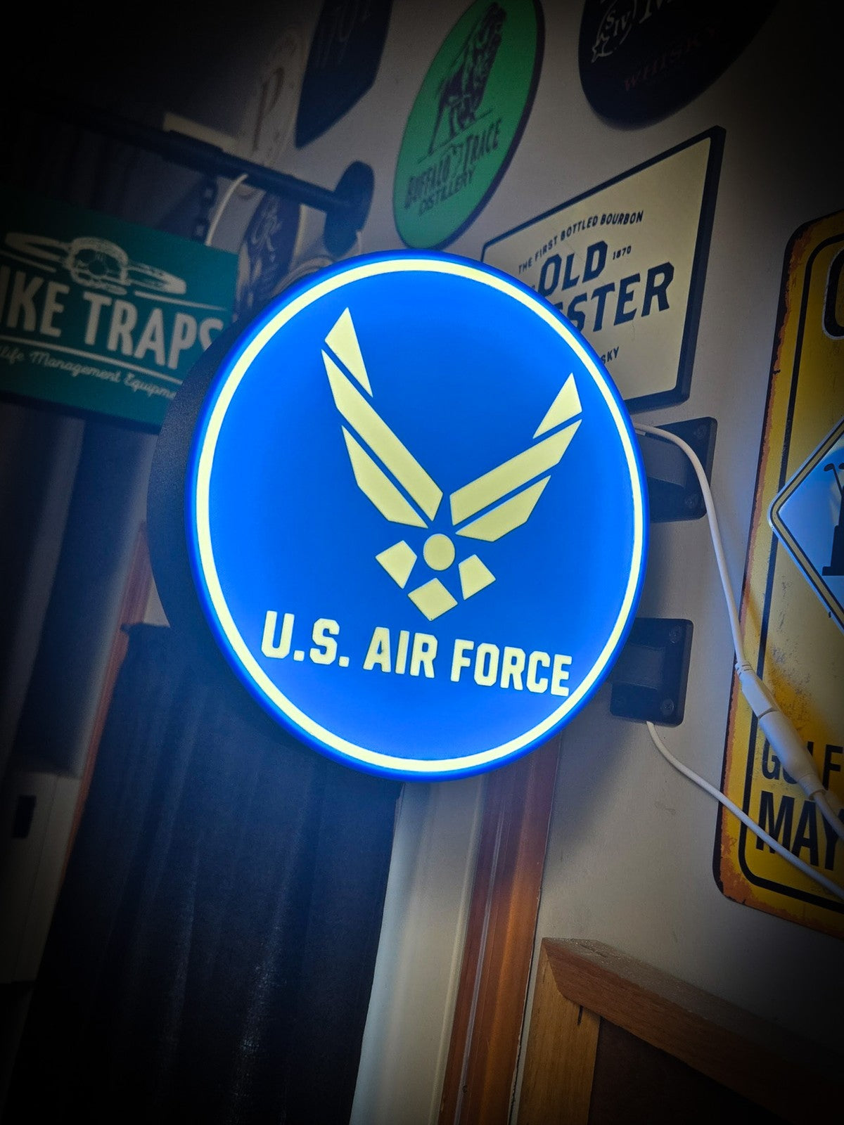 U.S. AIR FORCE 12 Inch Light Box LED Sign 3D Printed Wall Decor Man Cave Garage