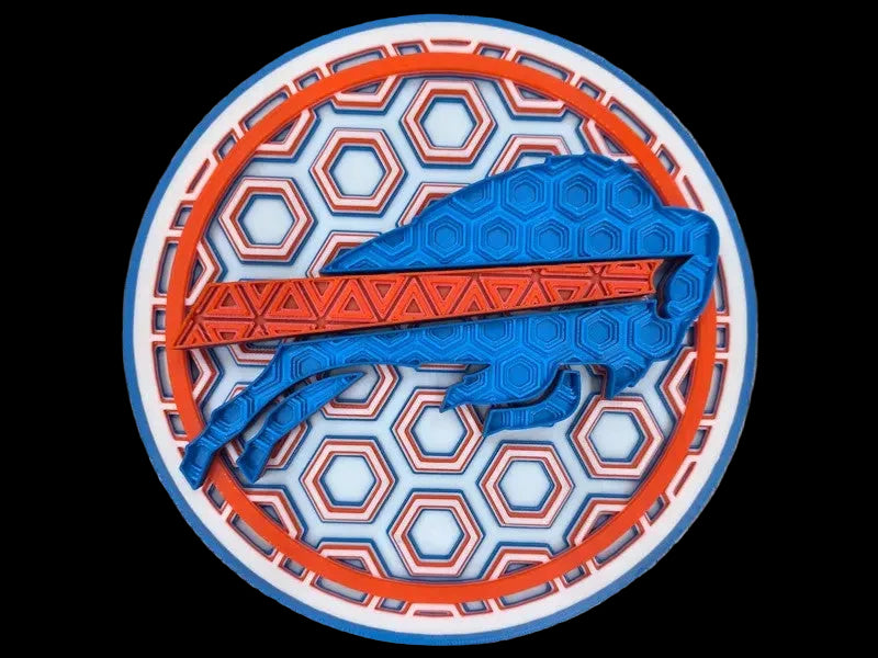 Buffalo Bills Wall Art Or Display 3D printed Dimensional Mosaic
