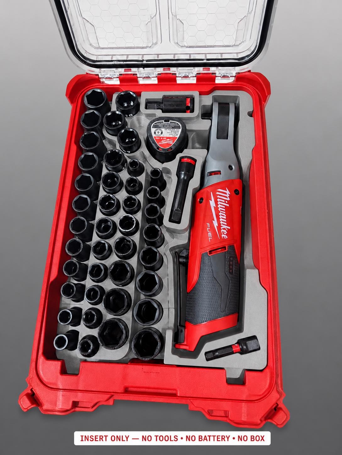 Milwaukee Packout Insert for M12 Fuel 3/8 in. Ratchet + Shockwave 43pc Socket