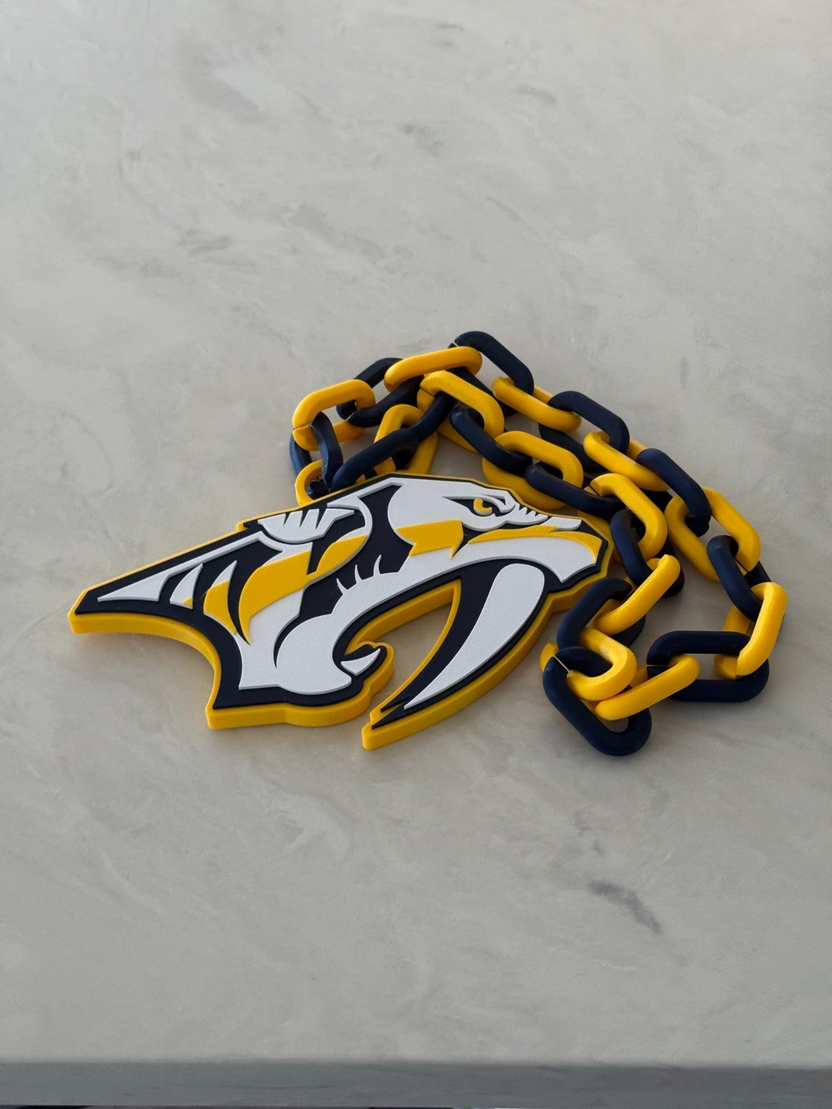Nashville Predators Logo Oversized Necklace, Fan Chain“LET'S GO PREDATORS!”