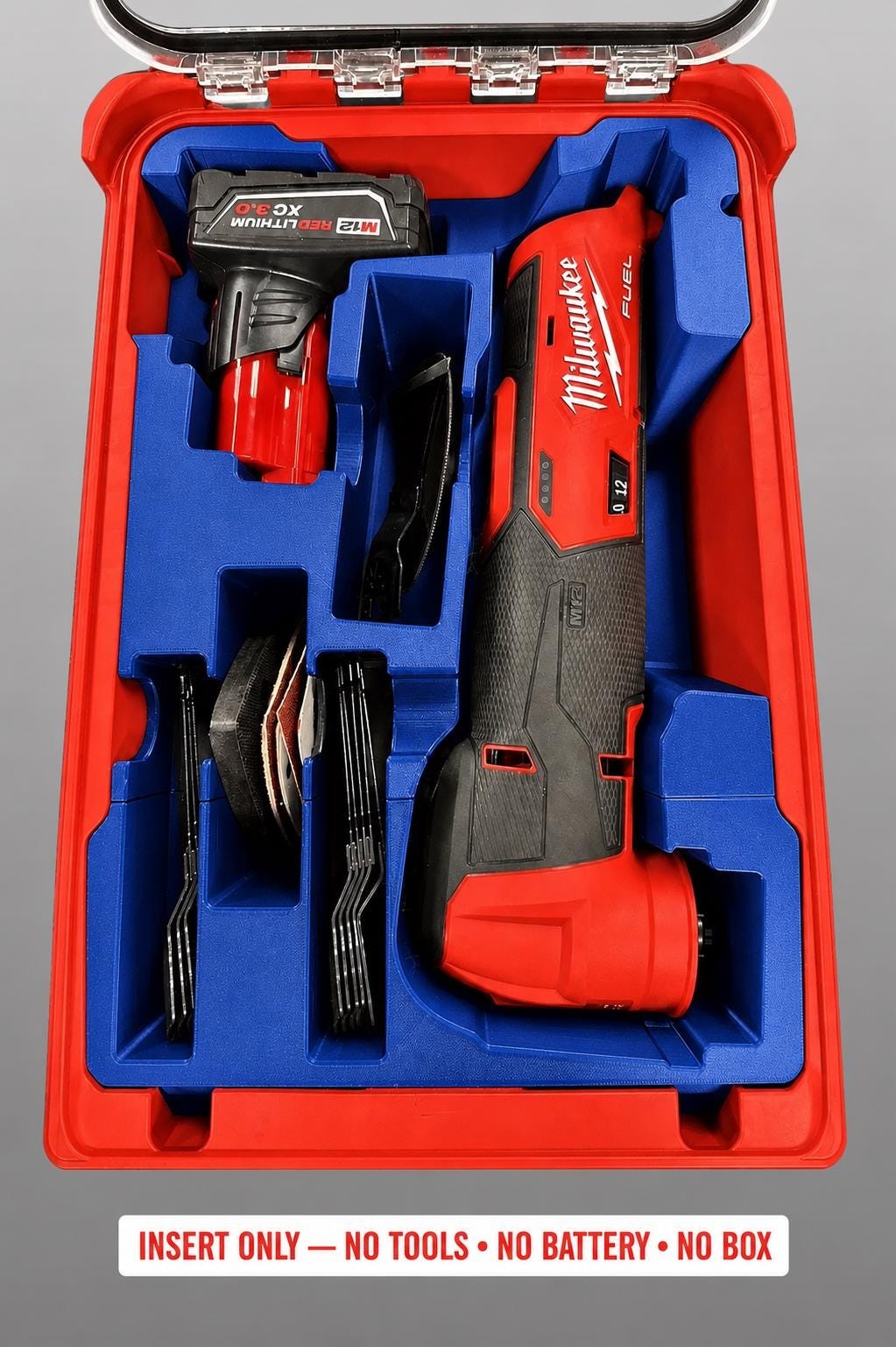 Milwaukee Packout Insert for M12 Oscillating Multi-Tool | 3D Printed