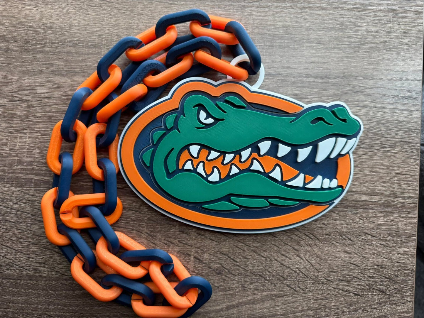 Florida Gators Oversized Necklace, Pendant Sports Chain [Made To Order]