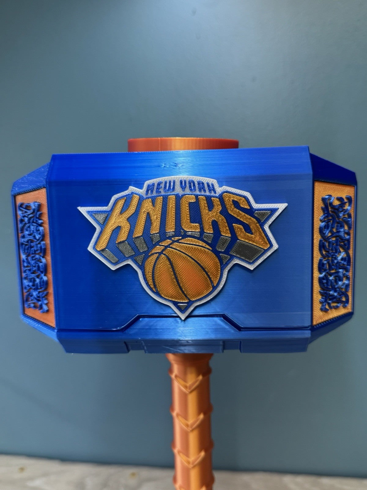 New York Knicks 13” Thor Hammer & Rock NBA Unique Fan Gifts Man Cave Office