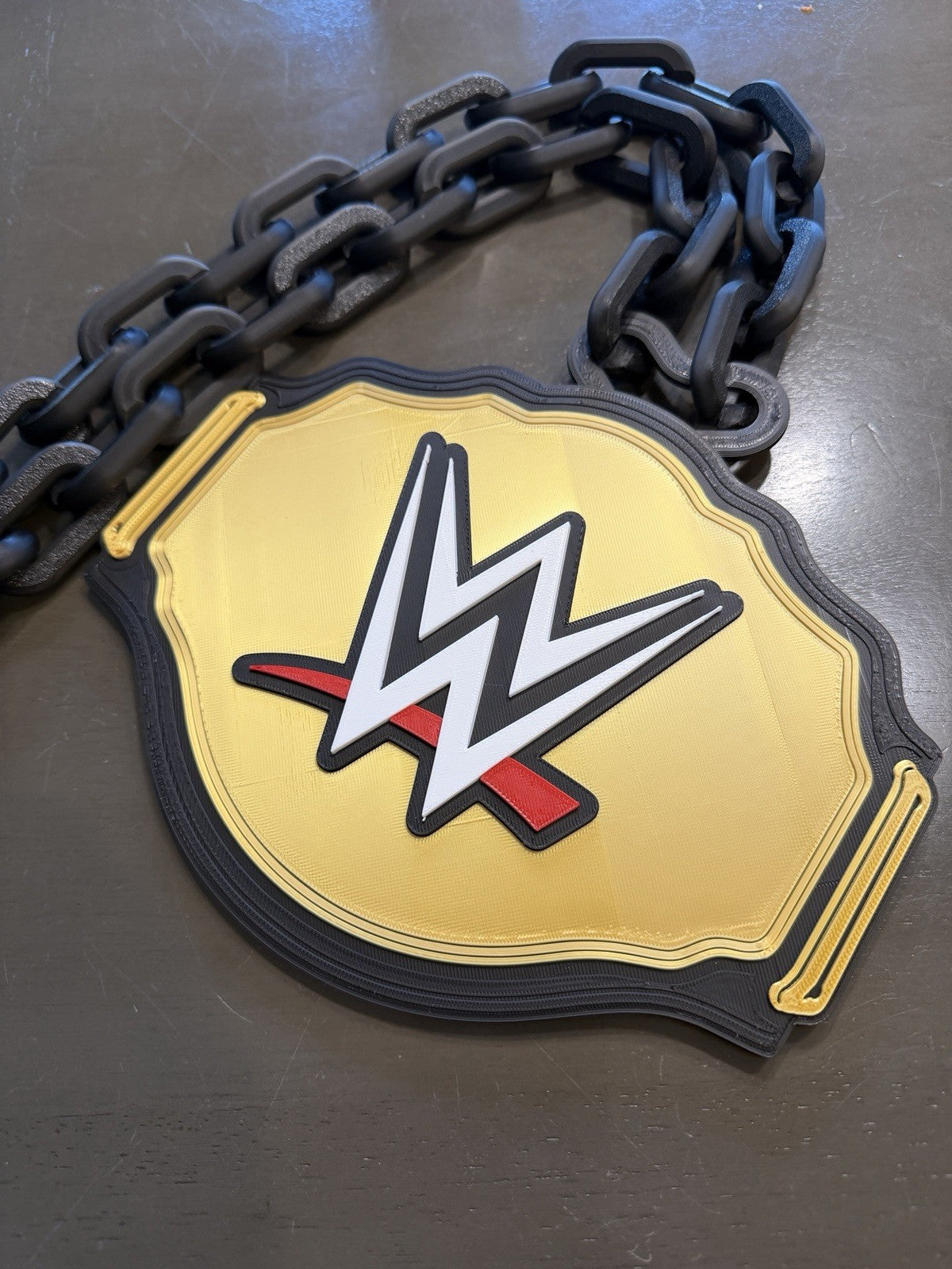 WWE Championship belt Hype Chain Necklace!   Unique Fan Item Or Gift!
