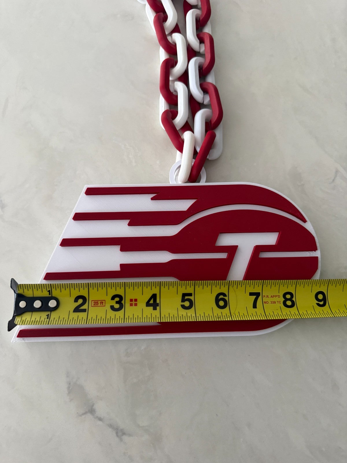 Toronto Tempo Oversized Necklace, Hype Turnover Chain WNBA Handmade 3D Printed