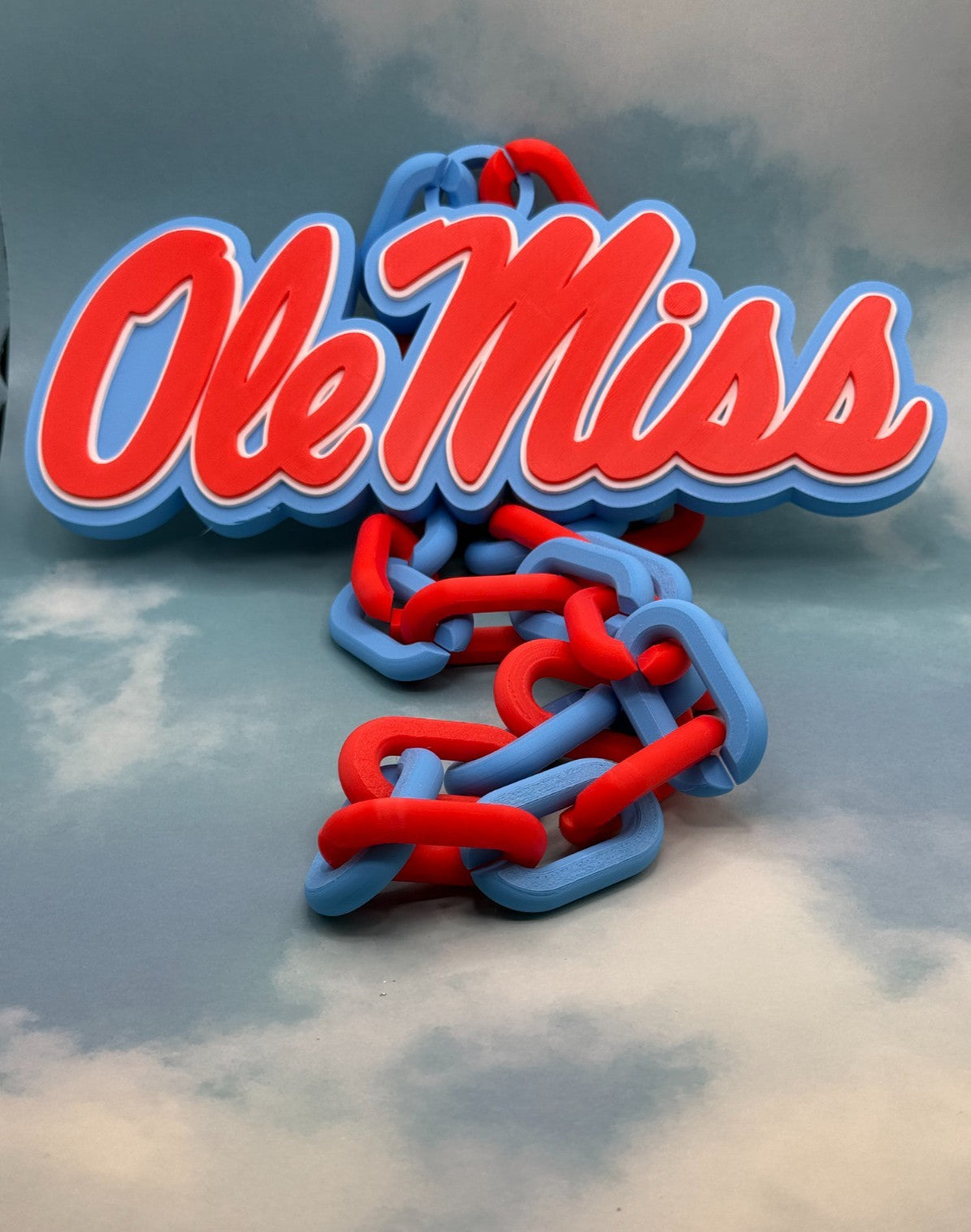 Ole Miss Rebels Logo Oversized Necklace & Chain