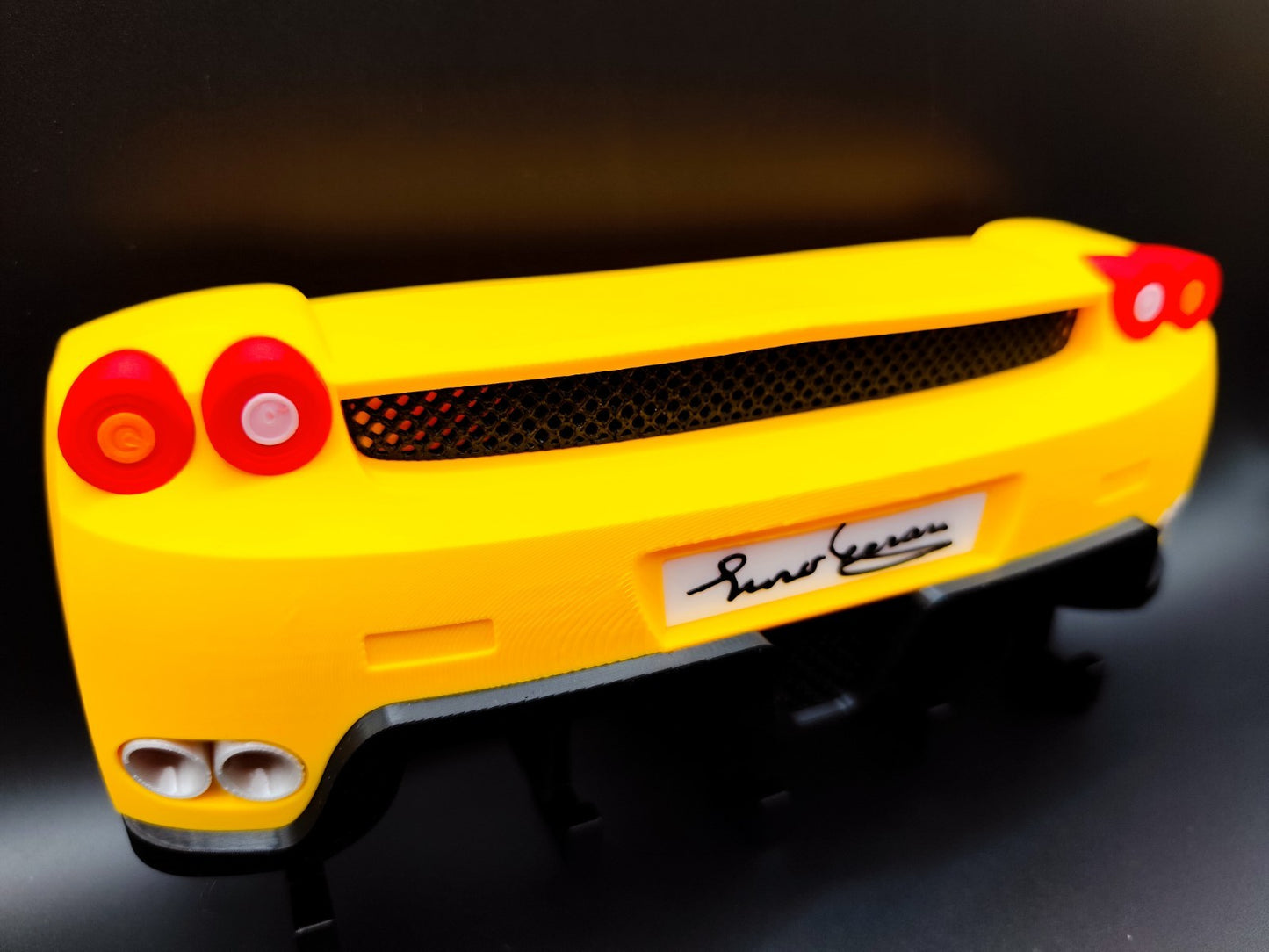 Exotic Supercar Key Holder – Yellow Sports Car Inspired Wall Mount Organizer wit