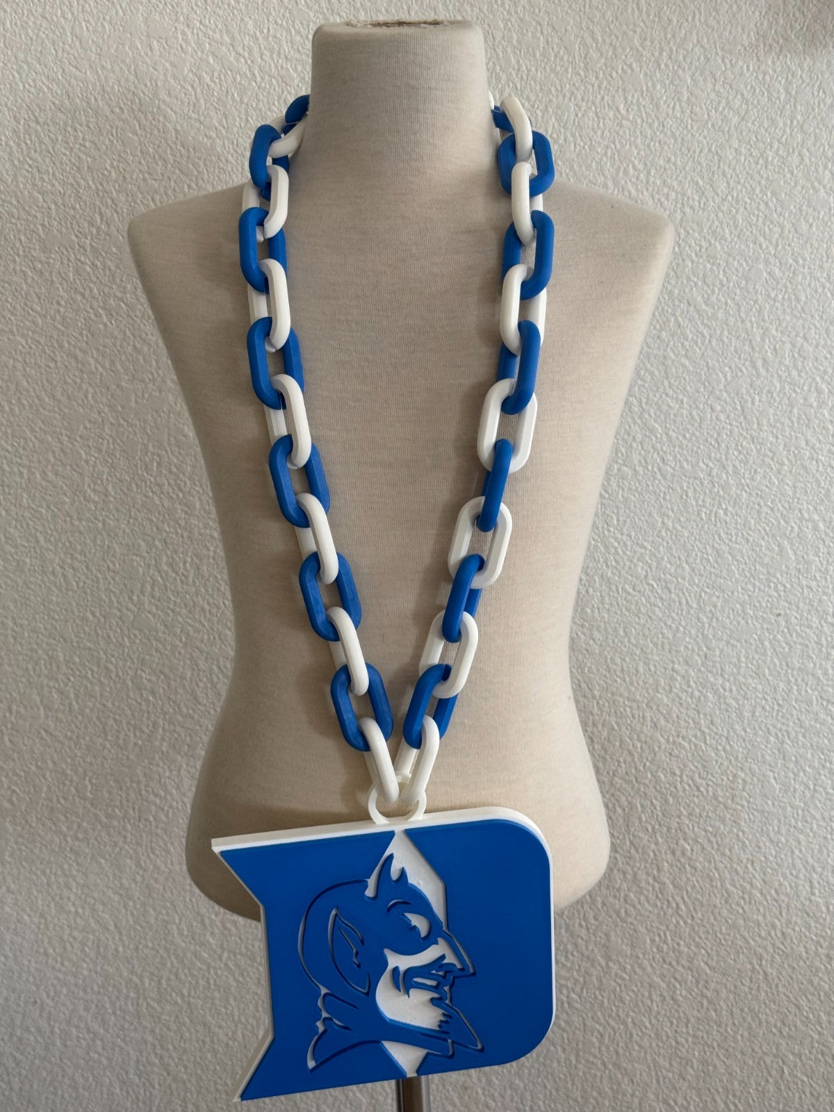Duke Blue Devils Oversized Fan Necklace & Chain