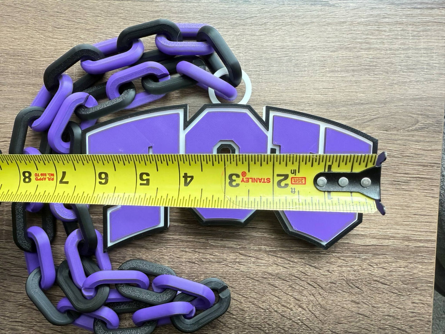 TCU Horned Frogs Oversized Necklace, Pendant Chain