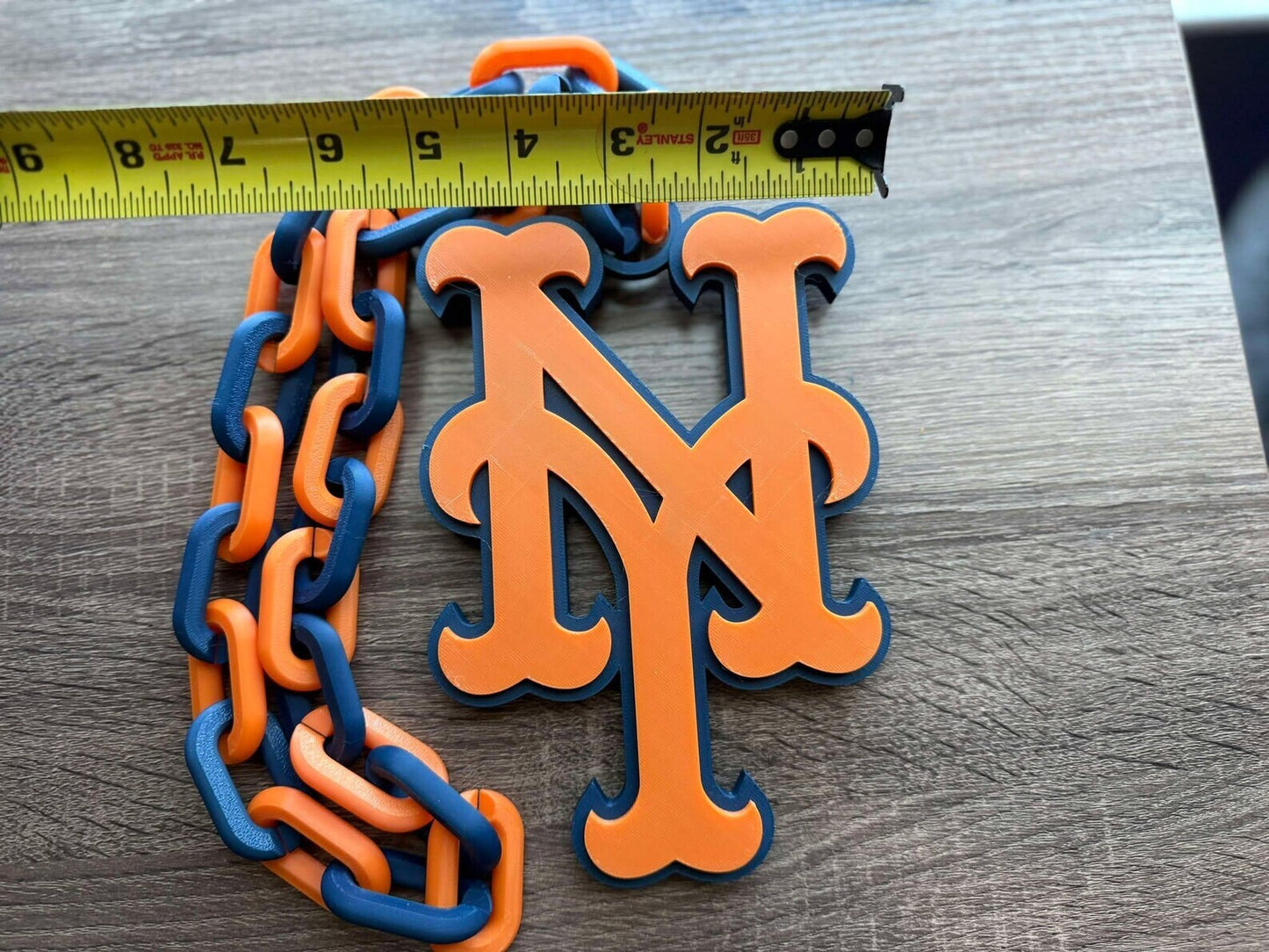 New York Mets 3D Printed Hype Chain, Sports Necklace [Made To Order]