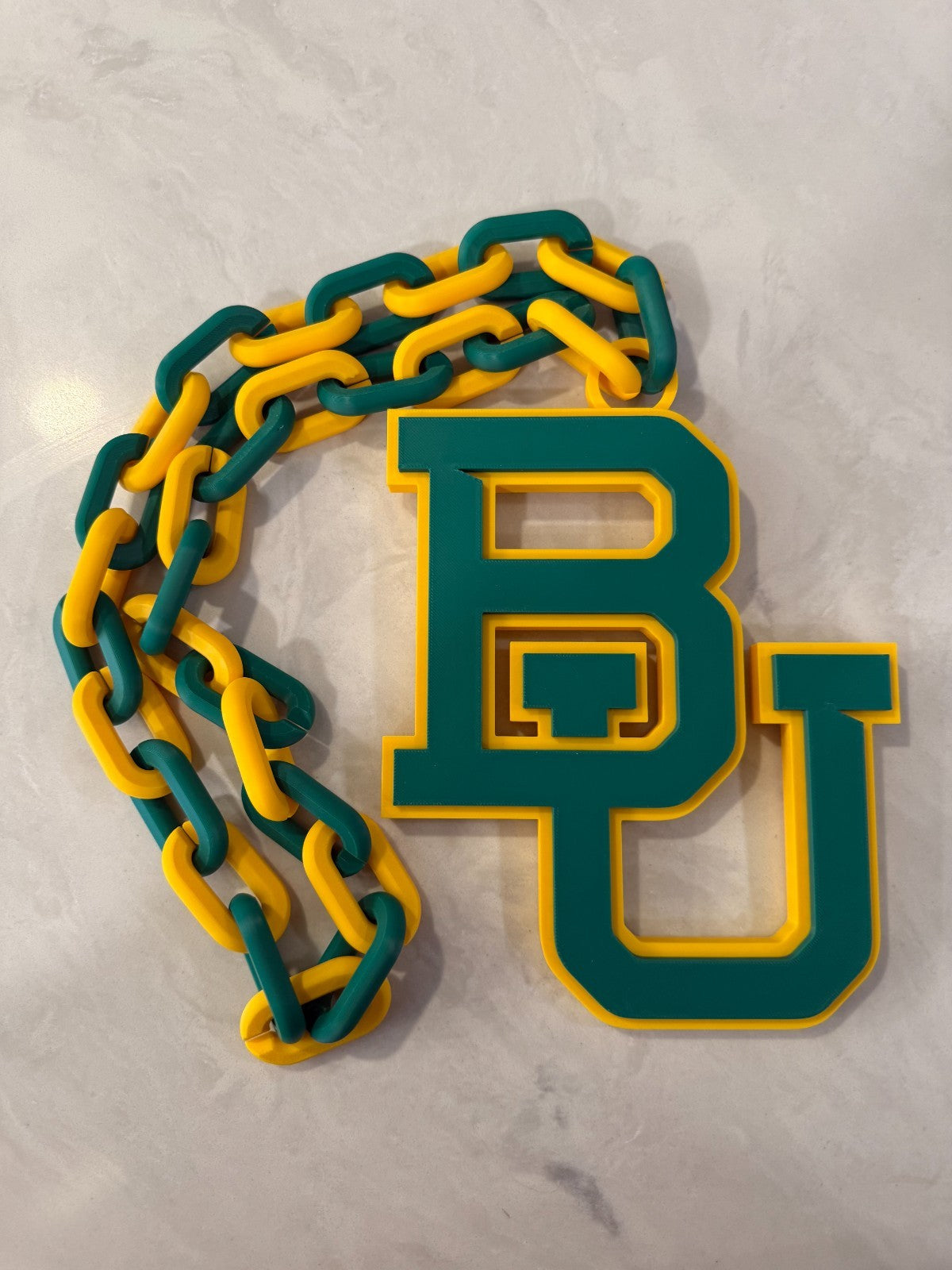 Baylor Bears Oversized Hype Chain - 3D Printed NCAA Fan Necklace - Sic 'Em Gear
