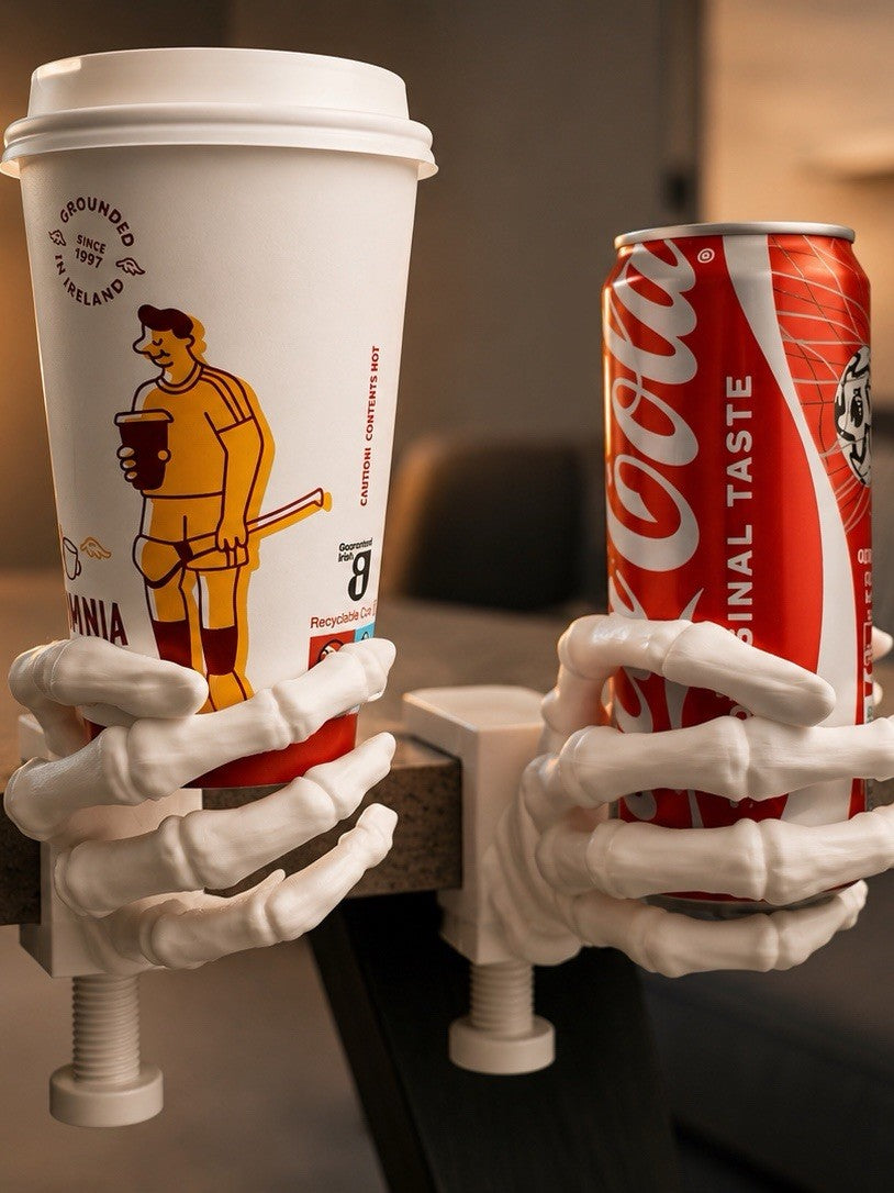 Skeleton Hand Desk Cup Holder - 3D Printed Gothic Office & Gaming Accessory