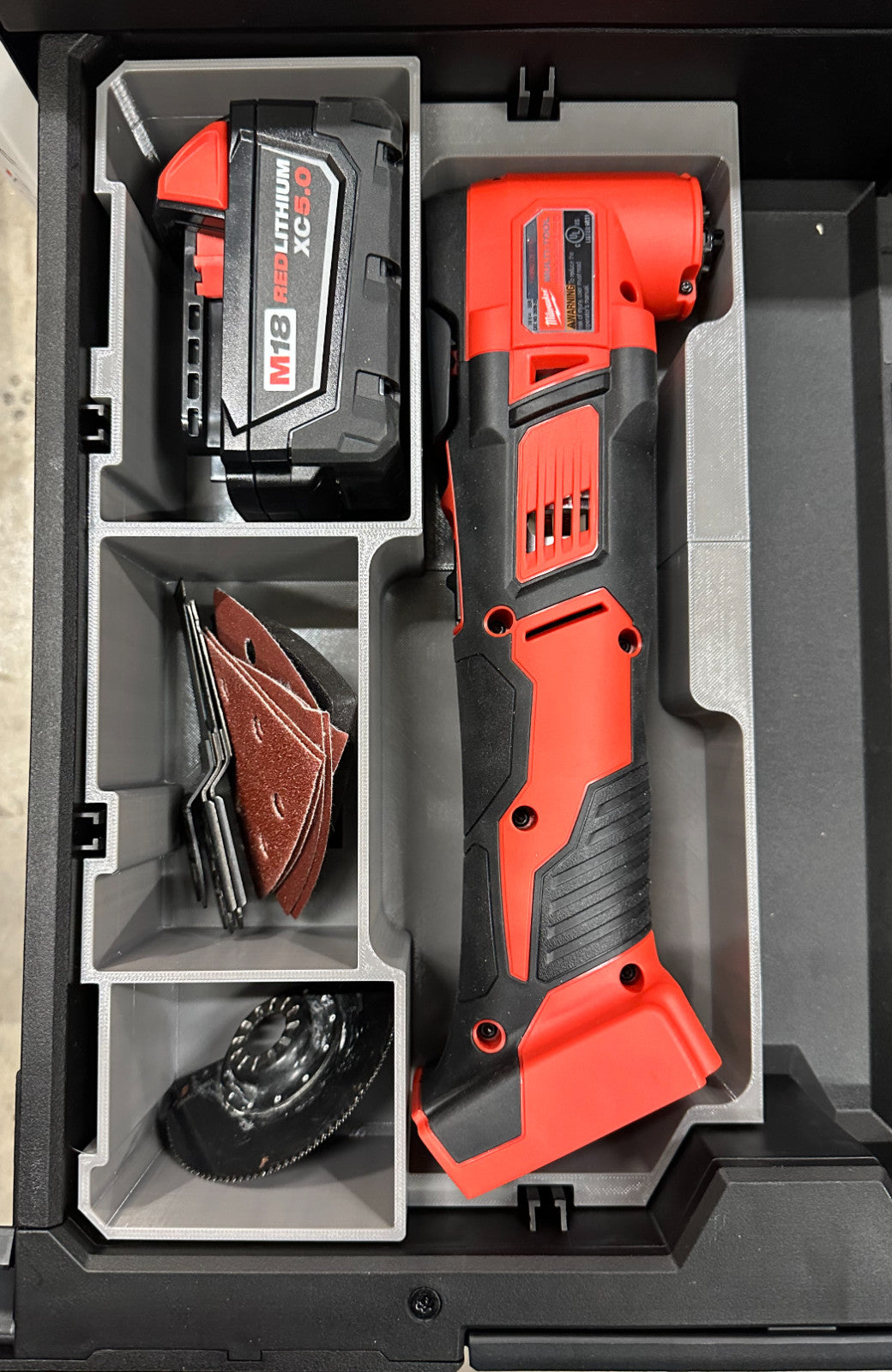 Milwaukee M18 Multi-tool Insert for Toughbuilt Stacktech Drawer (Insert Only)