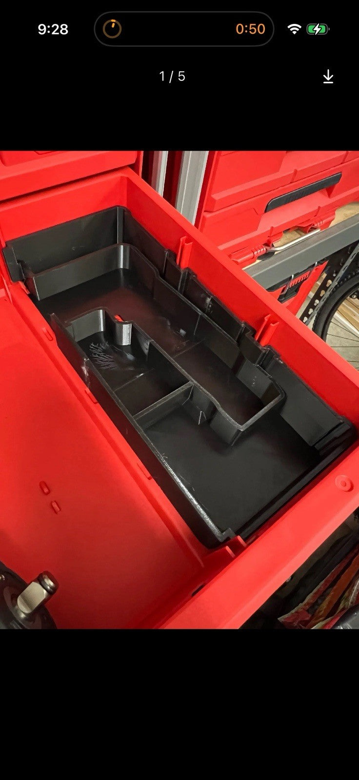 Milwaukee M12 Detail Sander 3 Drawer Insert - Packout Organizer for M12 FDSS