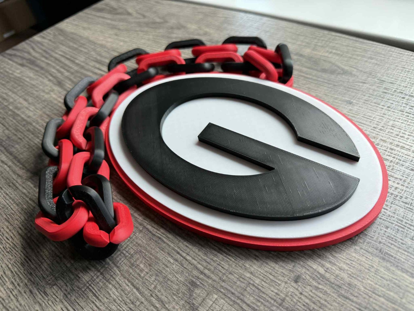 Georgia Bulldogs V1 Logo Oversized Necklace, Hype Chain [Made To Order]