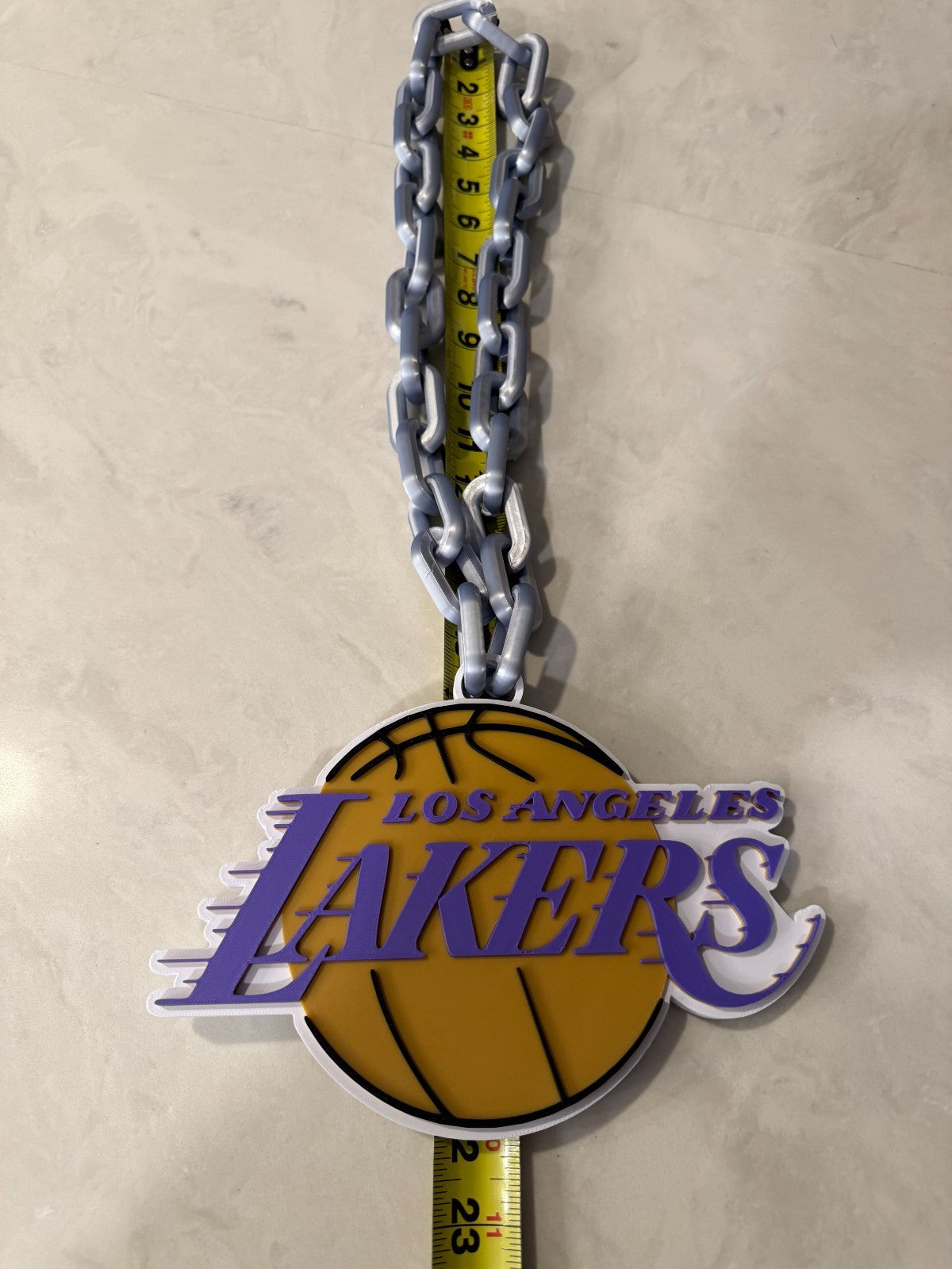 Los Angeles Lakers Fan Oversized Necklace, Hype Chain “Obsession.”