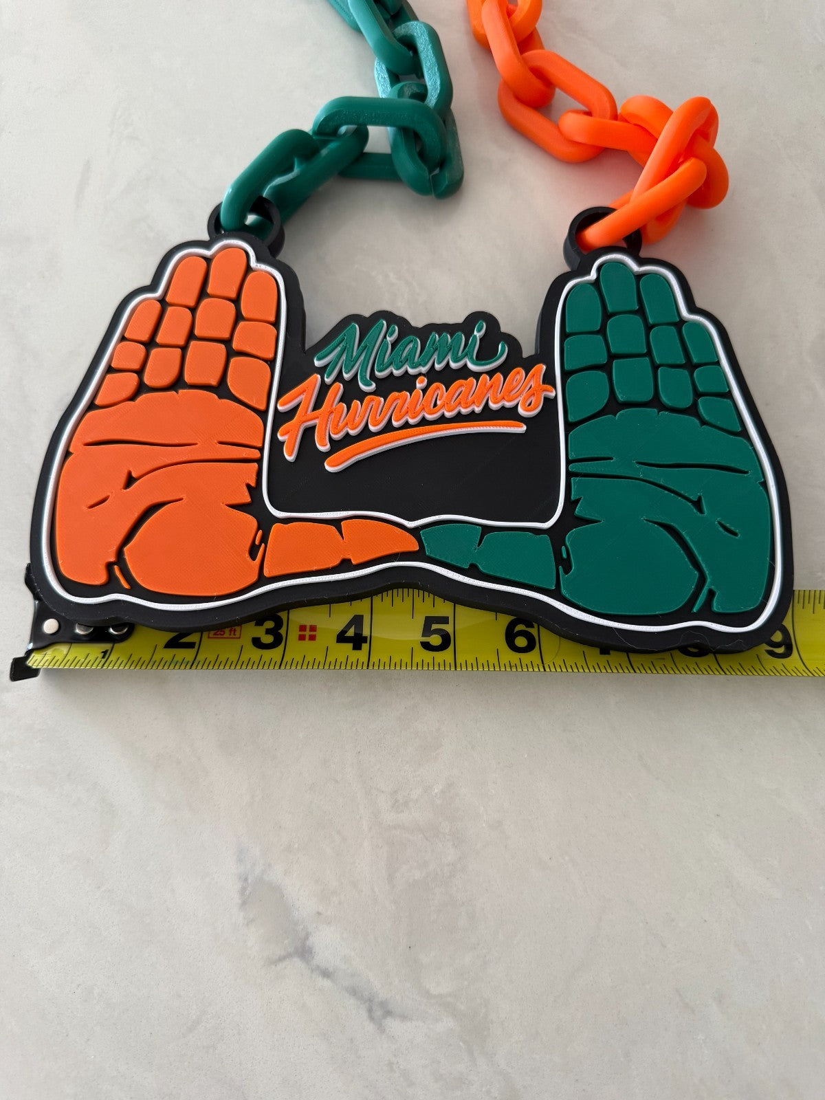 University of Miami Hurricanes - Throwing Up The U Oversized Cain Pendant