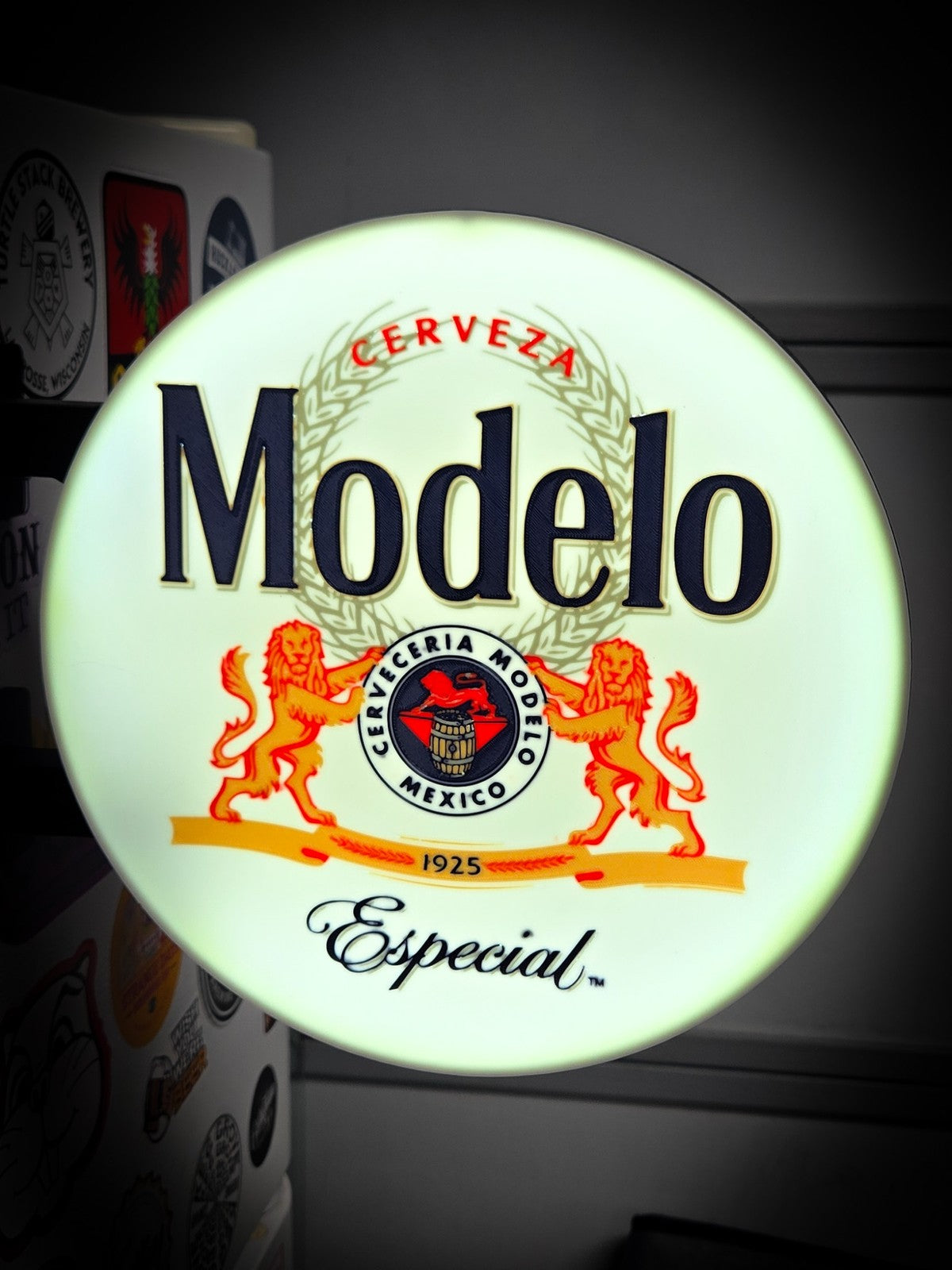MODELO ESPECIAL 12 Inch Light Box LED Sign 3D Printed Wall Decor Man Cave Garage