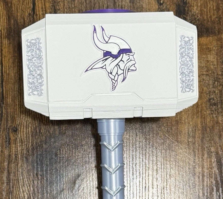 13” Minnesota Vikings Thor Hammer Decoration NFL INSPIRED football Gift Man Cave