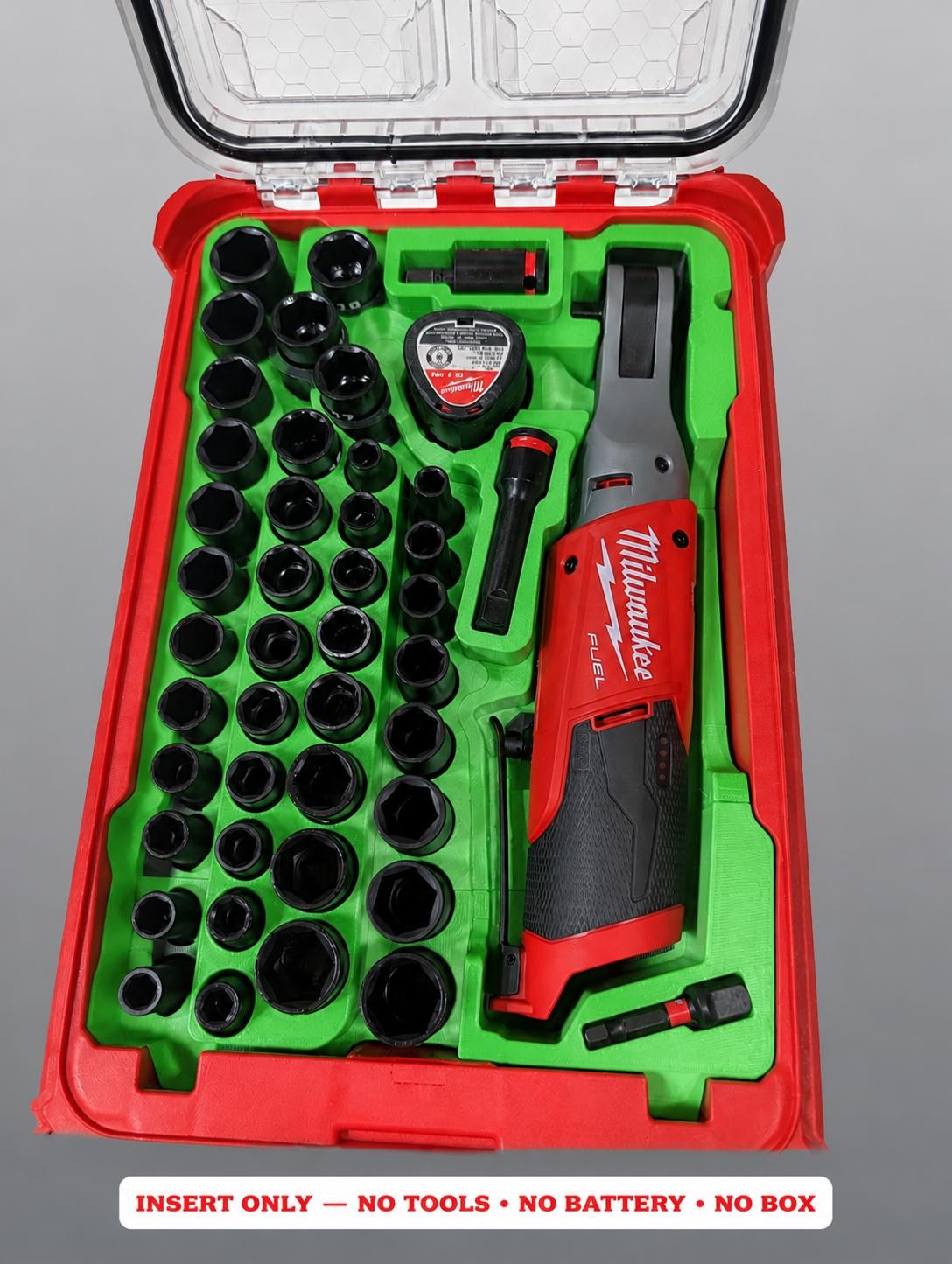 Milwaukee Packout Insert for M12 Fuel 3/8 in. Ratchet + Shockwave 43pc Socket