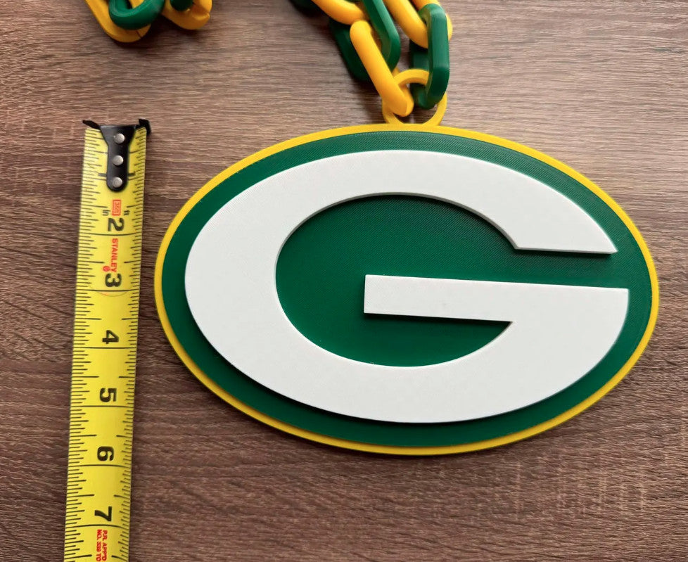 Green Bay Packers 3D Printed Sports Chain, Necklace