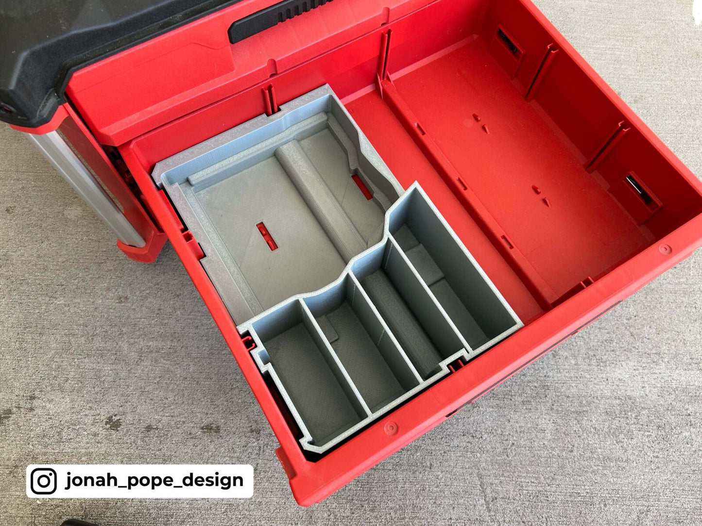 Insert for Milwaukee Packout ToolBox Drawer & M12 Crown Stapler (Insert Only)