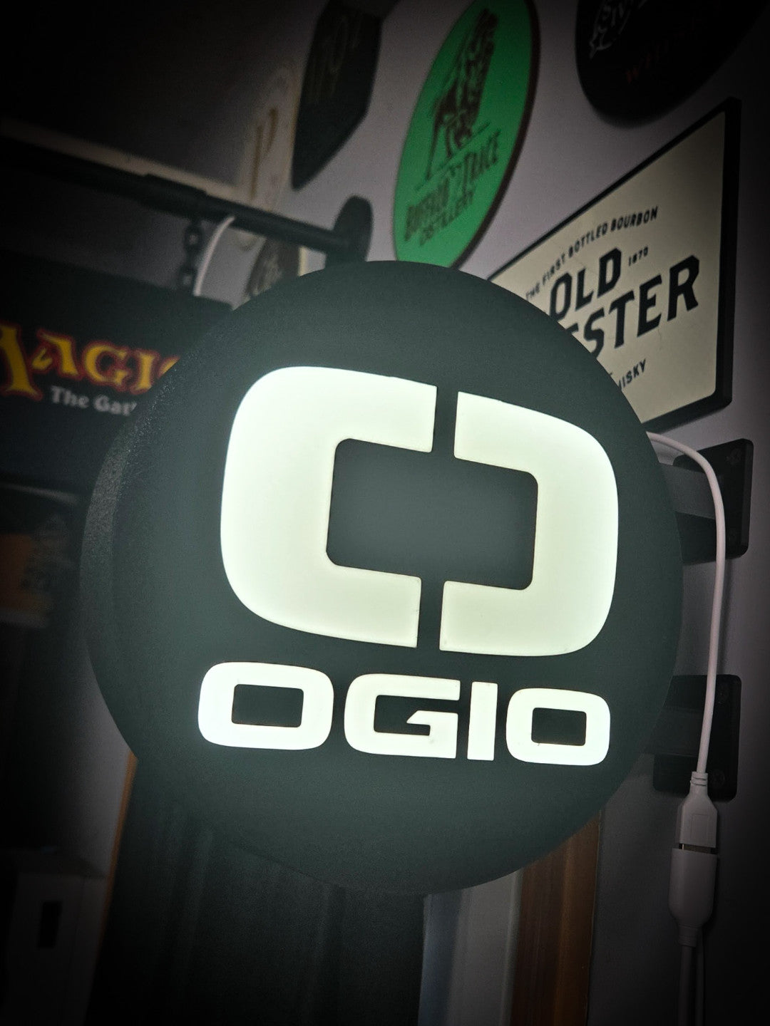 OGIO GOLF 12 Inch Light Box LED Sign 3D Printed Wall Decor Man Cave Garage