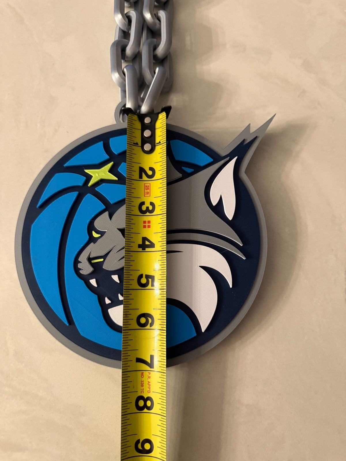 Minnesota Lynx Oversized Logo Necklace Turnover  Hype Chain WNBA Handmade 3D
