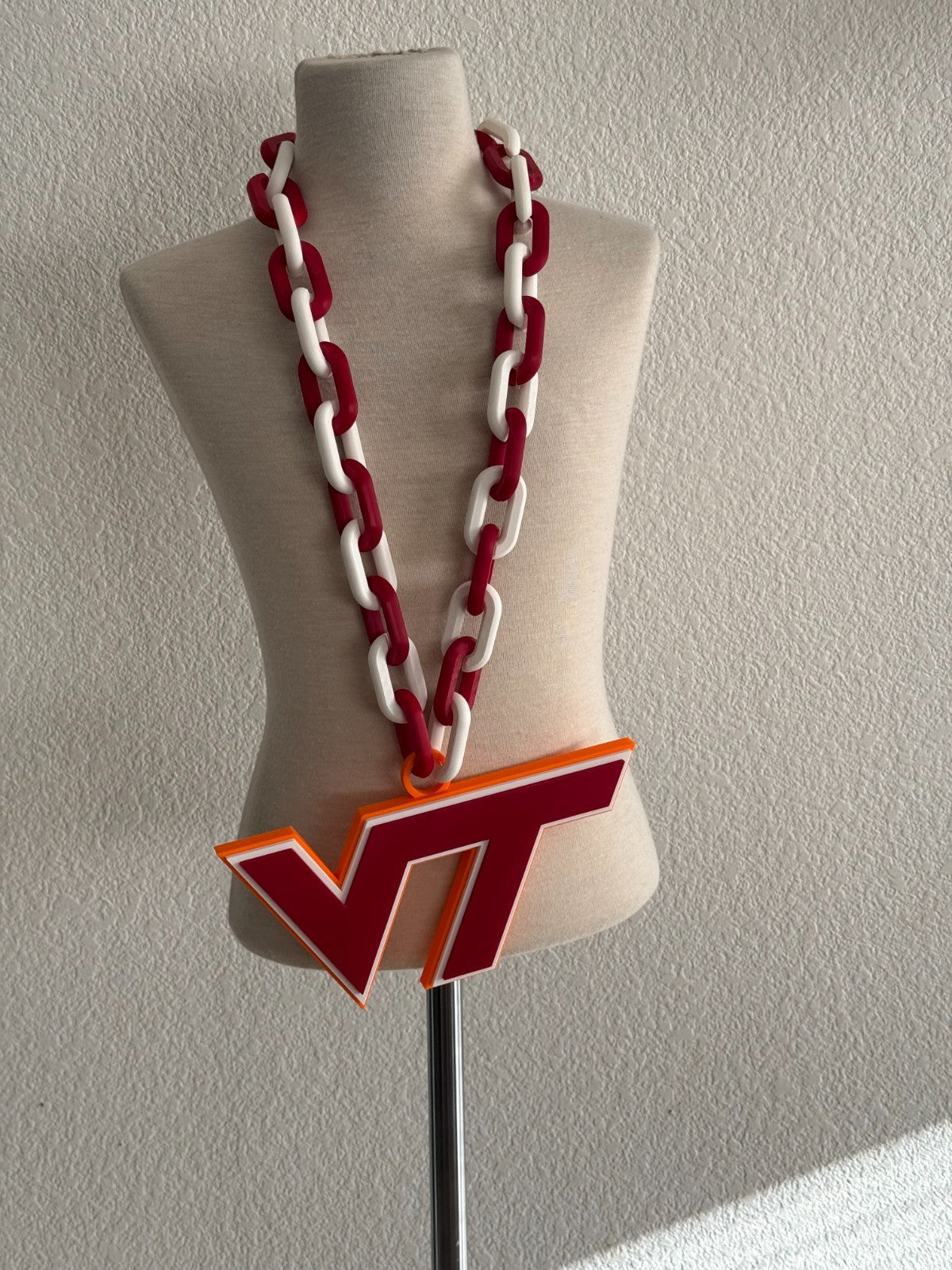 Virginia Tech Hokies Oversized Pride Necklace and Chain