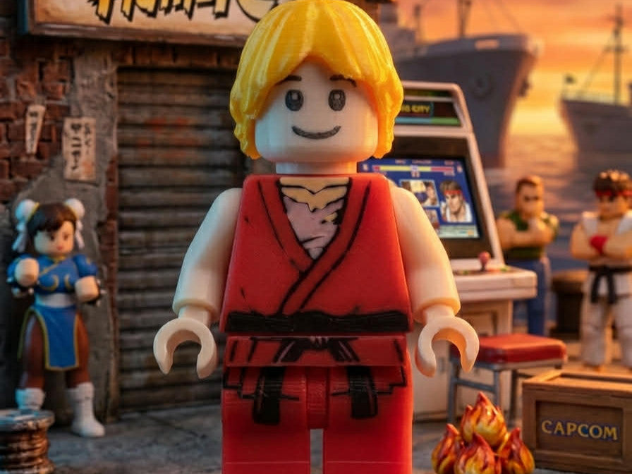 Ken Figure 8 inches tall 3D Printed Lego Inspired