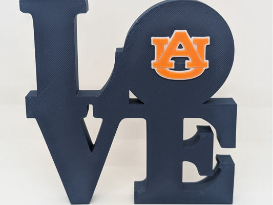 Auburn University Tigers Love Park Sign 3D Printed Wall Sign