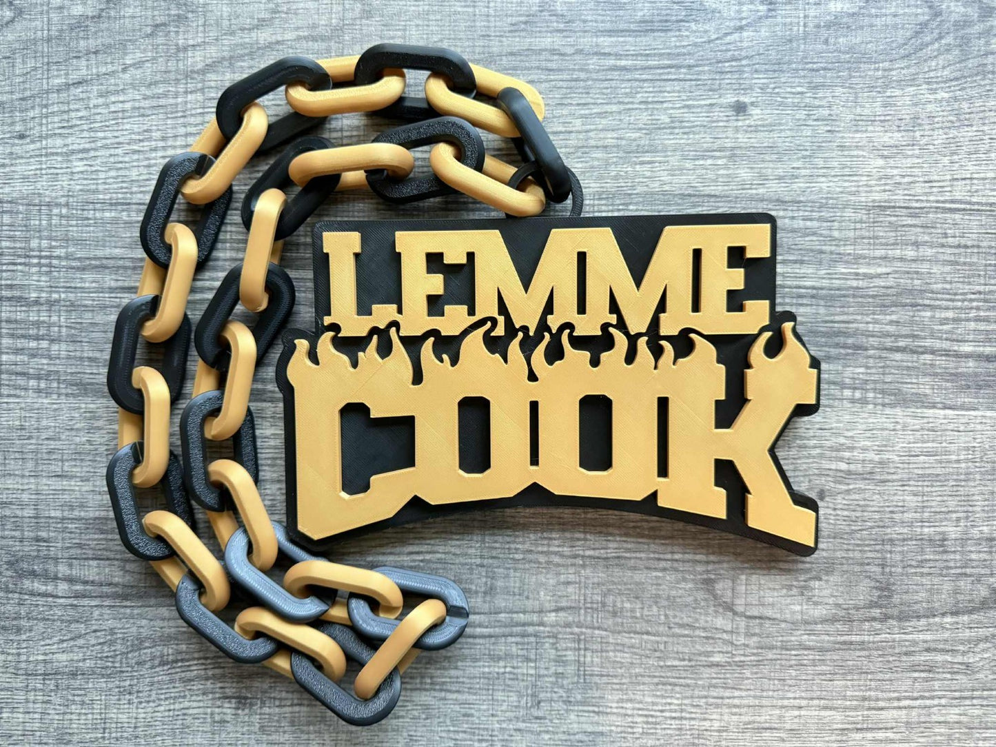Lemme Cook Logo Oversized Necklace, Hype Chain [Made To Order]