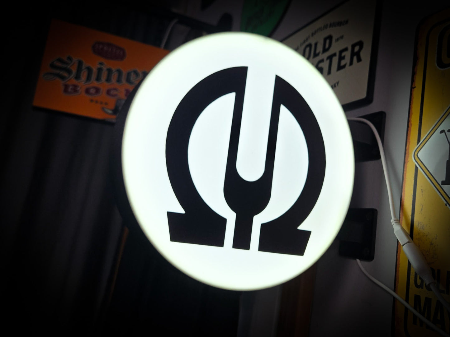 PIONEER AUDIO 12 Inch Light Box LED Sign 3D Printed Wall Decor Man Cave Garage