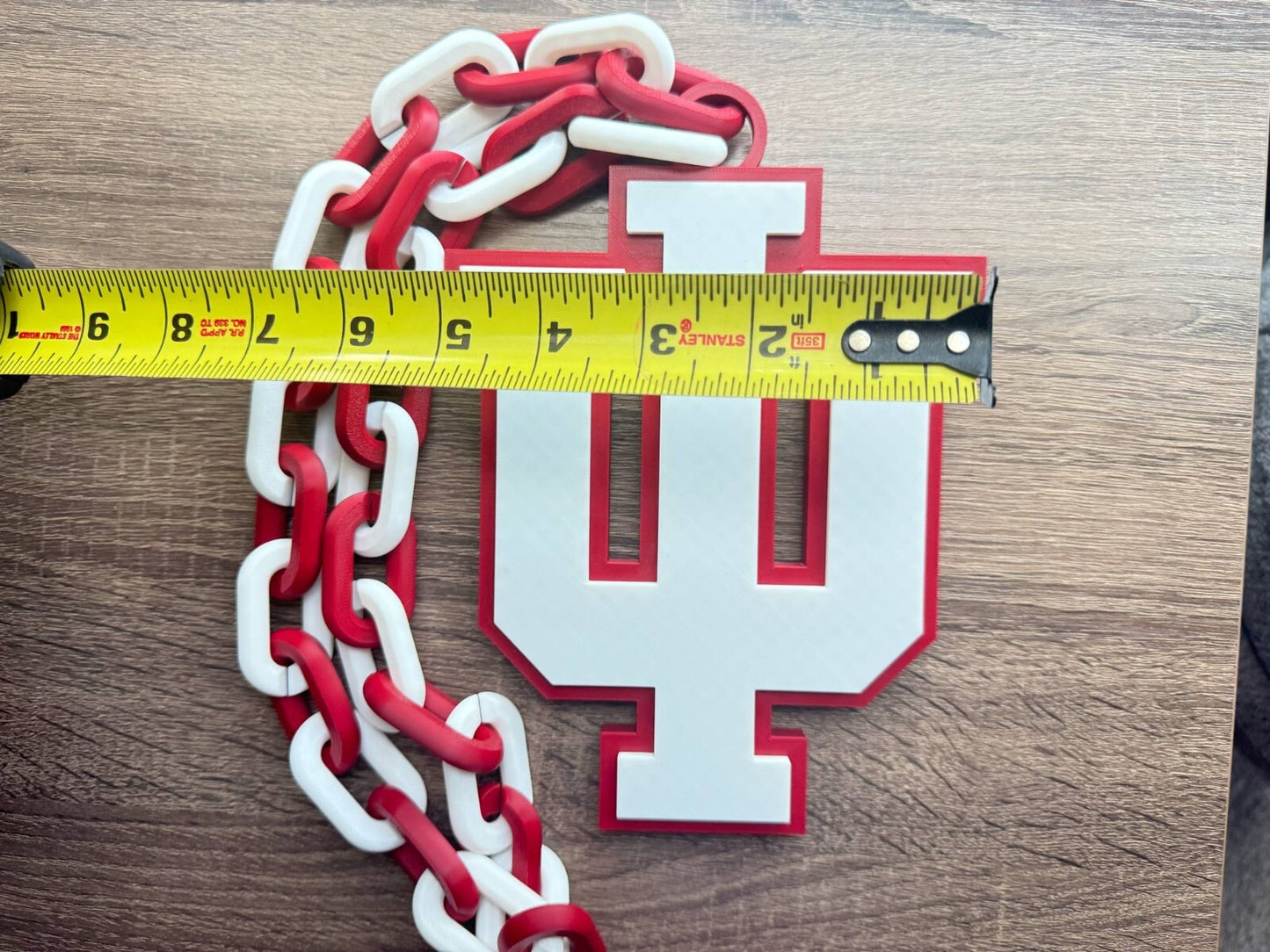 Indiana Hoosiers Oversized Necklace, Pendant Chain Sports Chain