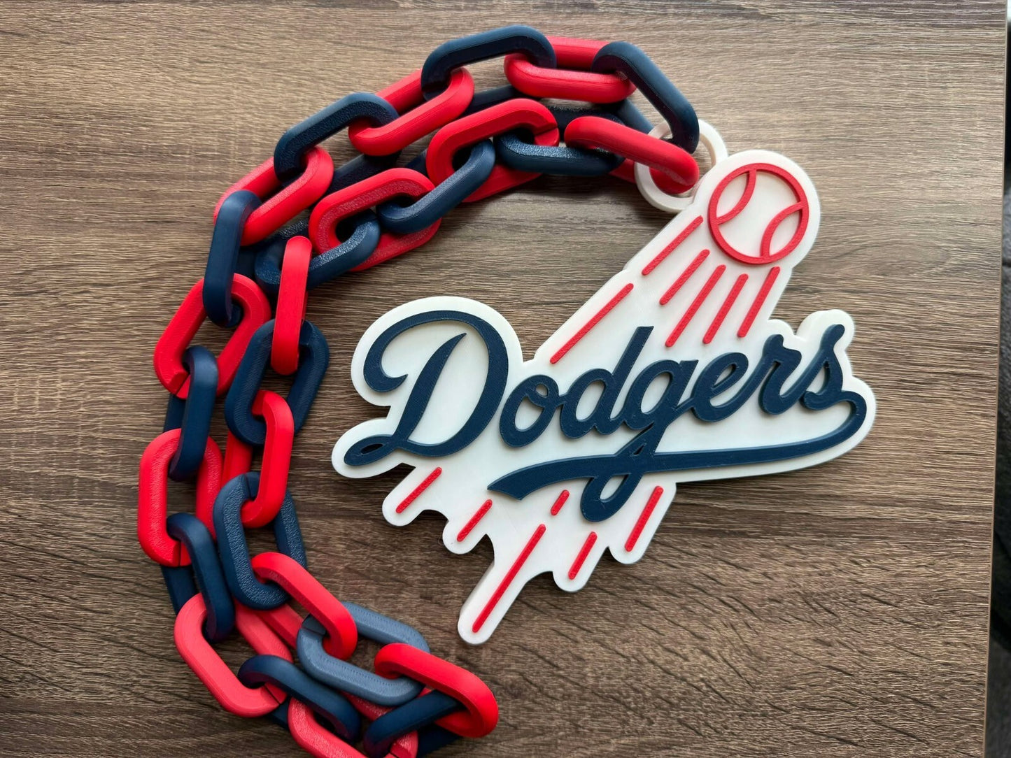 Los Angeles Dodgers 3D Printed Sports Chain, Necklace