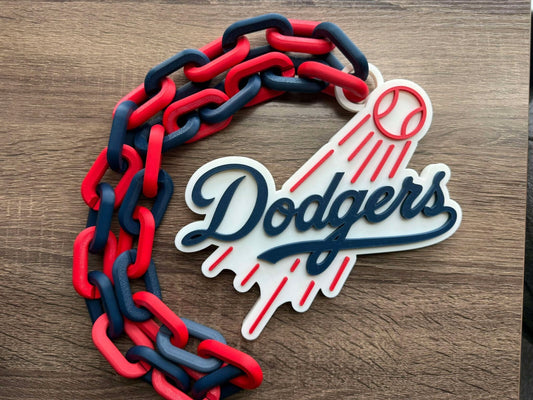 Los Angeles Dodgers 3D Printed Sports Chain, Necklace